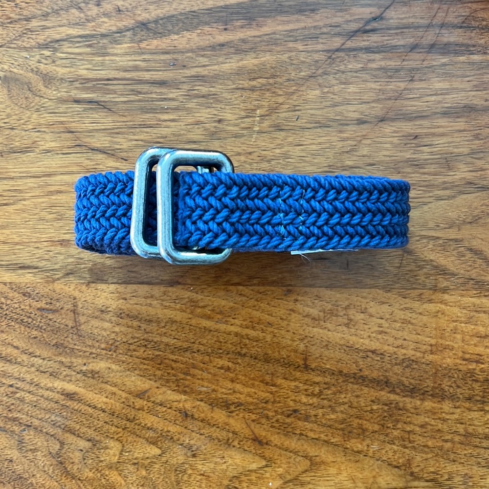 J. CREW Navy Cotton Braided Belt